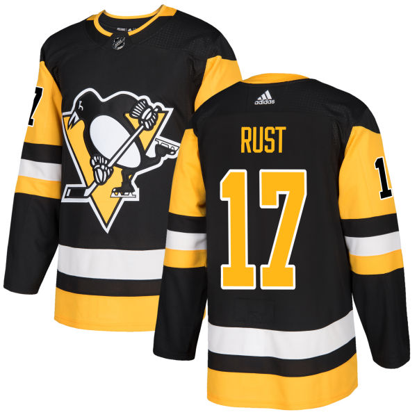 Adidas Men Pittsburgh Penguins #17 Bryan Rust Black Home Authentic Stitched NHL Jersey